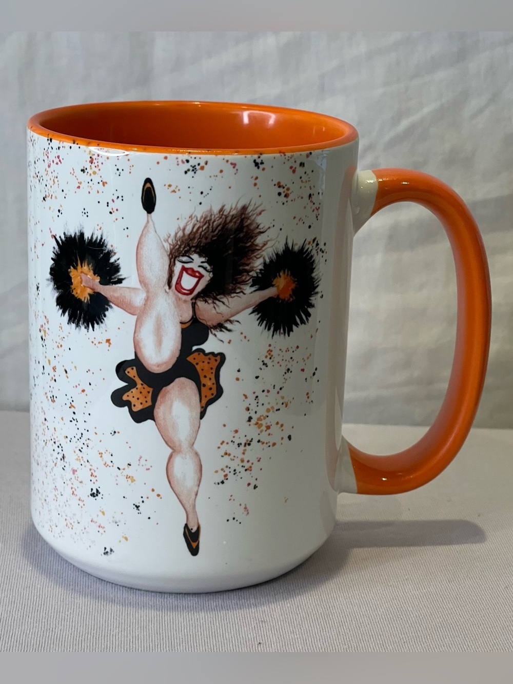 Coffee cup mug Jill Neal Wild Women collection OSU Beavers cheerleader high kick